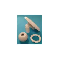 Enjoliveur de refoulement MultiFlow 98/33 mm 00338 + rotule + siège - Longueur de filetage 23 mm - BLANC (ASTR