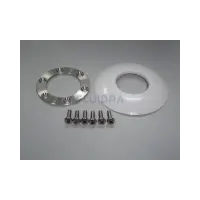 Enjoliveur plastique + bride inox + vis métrique BOR