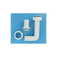 Liaisons de vanne blanches sup. et inf. à coller D.50 avec joints et écrous 1"1/2 pour filtres Hayward (Peraqu