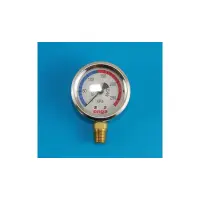 OBSOLETE Manomètre Onga en acier - filetage laiton 1/4" - N'EXISTE PLUS (Sta-Rite)