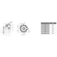 OBSOLETE - Vanne Side multivoies 2'' noire avec jonctions entraxe 230 mm - 43034 (existe en blanc 11156)