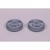 Roue PP 6" x 1,5" gris (x2)