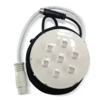 Ampoule 5" RGB 7 leds 12VAC - 2W Spa Power avec câble de 2,4m prise ronde RGB