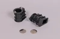 Ancrage d'echelle + FV pour tube Ø43 avec prise de terre x2