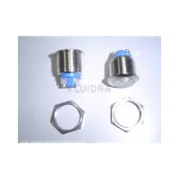 Bouton poussoir inox Ø19