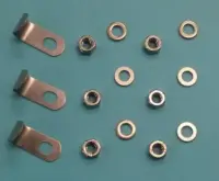 Clips inox (x3) + écrous et rondelles (x6) PROJ