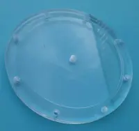 Couvercle transparent métacrilate D.280 épaisseur 20mm 8 trous avec filetage mano 1/4'
