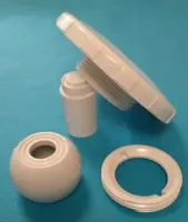 Enjoliveur de refoulement MultiFlow 98/33 mm 00338 + rotule + siège - Longueur filetage 23 mm - BLANC