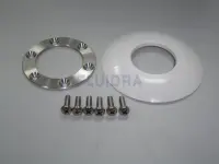Enjoliveur plastique + bride inox + vis métrique BOR