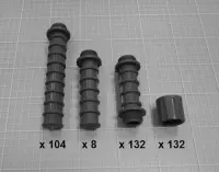 Ensemble crépines 3/4 pour filtre Praga Ø2500-200