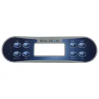 Façade autocollante ML700 (Time, Warm, Mode/Prog, Cool, Light, Blower, Jets 1, Jets 2)