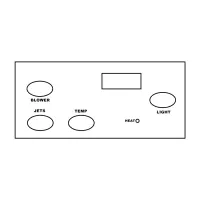 Façade autocollante VL402 (Blower, Jets, Temp, Light)
