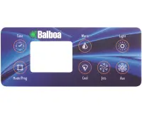 Façade autocollante VL801D (Time, Mode, Prog, Warm, Blower, Light, Cool, Jets 1, Jets 2)
