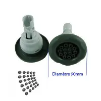 Jet Poly Storm Multi Massage S-Scallop Ø90mm Grise