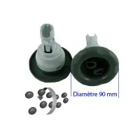 Jet Poly Storm Twin Roto S-Scallop Ø90mm Grise