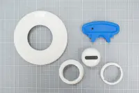 Kit enjoliveur + rotule + siège BOR NORMA - BLANC