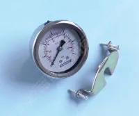 Manomètre à bain d'huile FILTRE SAB 6 Bars - filetage 1/8 - Cadran Ø73mm