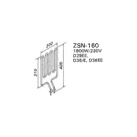 Résistance de poêle Delta D29(EE), D36 (E,EE) - 1800W/230V