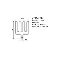 Résistance de poêle KIP60 E - 2000W/230V