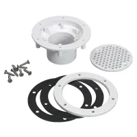 Refoulement Liner Aquareva RL-319 2" avec grille, Ø63 à coller blanc