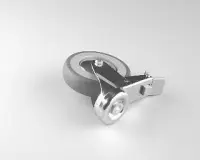 Roue caoutchouc avec frein