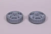 Roue PP 6" x 1,5" gris (x2)