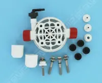 Tête PVC FPM billes Pirex pour PPE Optima 5-10 L/h