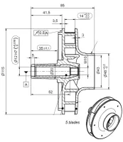 Turbine Ø 115 mm. L 14 mm