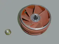 Turbine fonte PPE C-3000 5,5 CV 50Hz avec écrou