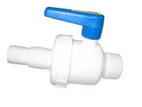 Vanne Manuelle 2 voies d'DN 40 filetage BSP 1"1/2“ / raccord de tuyau Ø32/d38