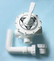 Vanne Side multivoies 2" blanche avec jonctions entraxe 230 mm - 43035 (existe en noir 07444)