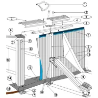 Pièces détachées pour Piscine ovale CELOSIA, CAPRI - H 1M20