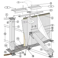 Pièces détachées pour Piscine ovale CELOSIA H.1M32
