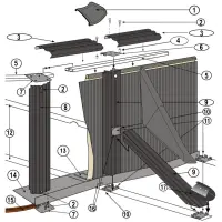 Pièces détachées pour Structure latérale piscine ovale RATTAN, BARBADOS H.120