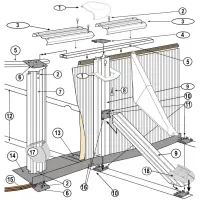 Pièces détachées pour Structure latérale piscine ovale RATTAN H.132