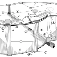 Pièces détachées pour Piscine VARADERO Hauteur 1m20