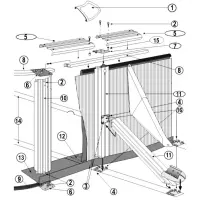 Pièces détachées pour Piscine ovale blanche FIDJI, BORA BORA (GRE) H 1m20