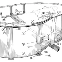 Pièces détachées pour Piscine hors sol ovale HAITI H1m32 (GRE) blanche, sans jambes de force