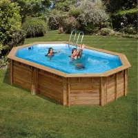 Piscine bois ovale SUNBAY CANNELLE  5x3m H1.17 m