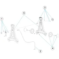 Pièces détachées pour Support enrouleur plastique avec roues
