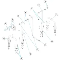 Pièces détachées pour Support enrouleur réglable et fixe