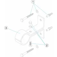 Pièces détachées pour Support de main courante Astral 25342 Ø43 inox 316L - piscine béton