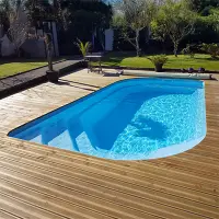 Coque piscine Sya 60 - 6m x 3,10m x 1,5m - fond plat