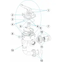 Pièces détachées pour Vanne blanche SIDE CLASSIC PLUS 1 1/2" avec liaisons