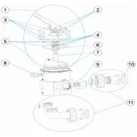 Pièces détachées pour Vanne side 1"1/2 avec liaisons