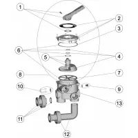 Pièces détachées pour Vanne SIDE compatible PENTAIR 1 1/2" avec liaisons