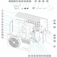 Pièces détachées pompe à chaleur AstralPool EVOLINE 15 R32