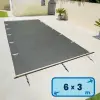 Bâche de sécurité à barres pour piscine 6 x 3m
