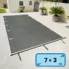Bâche de sécurité à barres DEL pour piscine 7 x 3 m