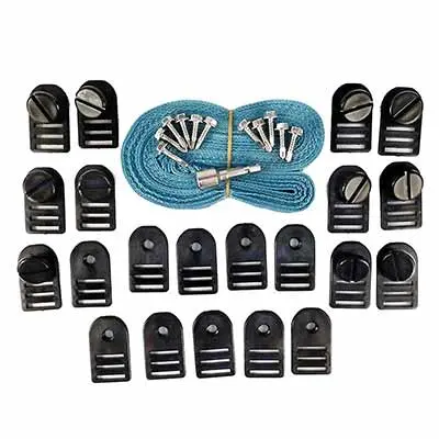 Kit De Fixation Pour Couverture De Piscine - 6 Sangles Solaires Avec Vis, Pour Enrouleur Et Bâche